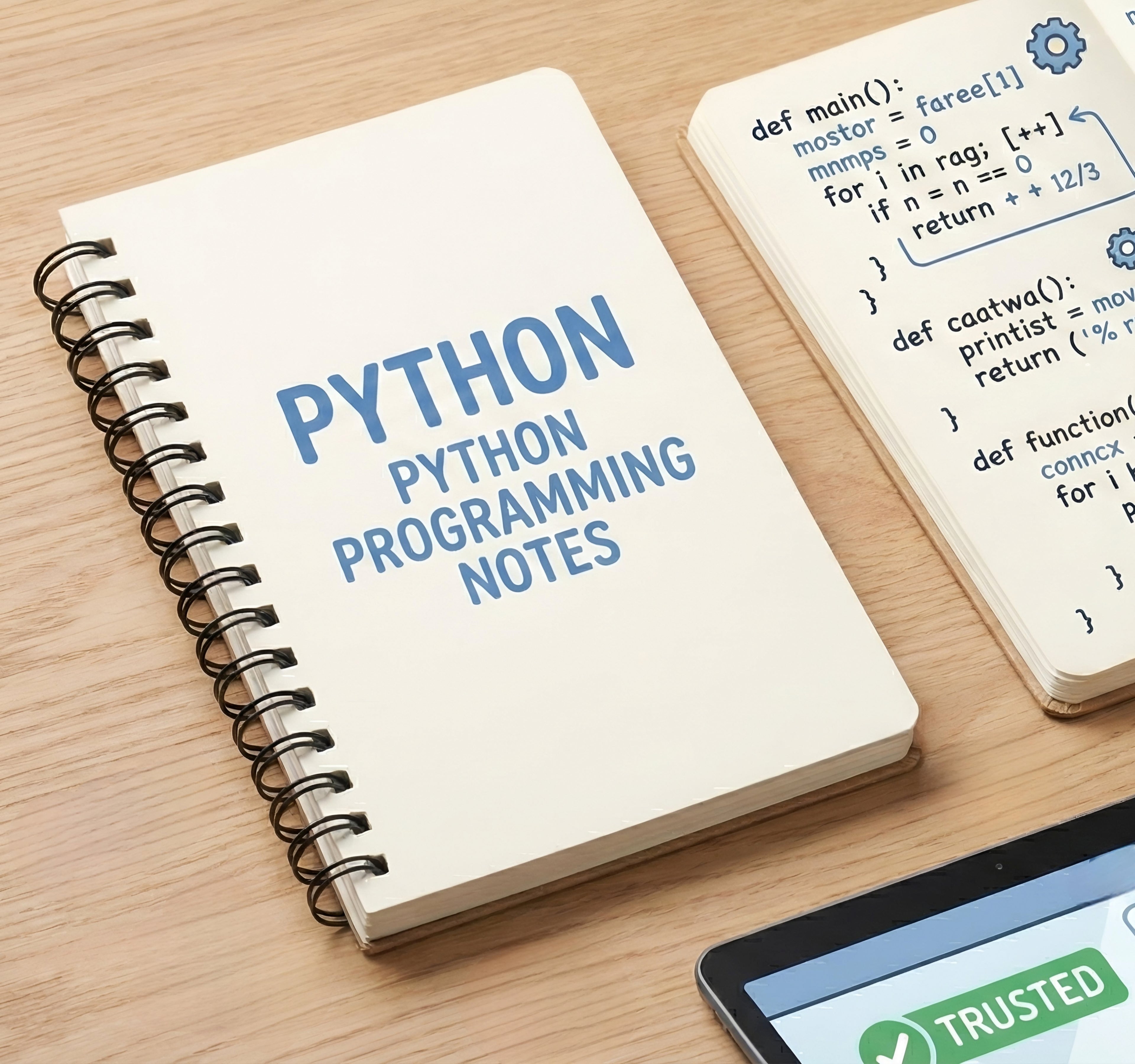 Python Handwritten Notes – Complete Beginner to Advanced Programming Notebook (Digital Download PDF) - AestheticStore